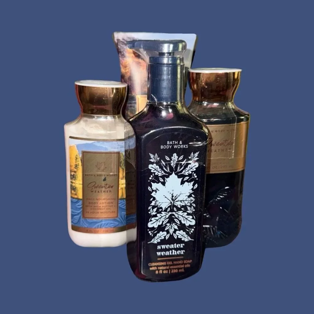 Sealed BBW Original Design Sweater Weather Ultimate Lotion Shower Gel Body Soap